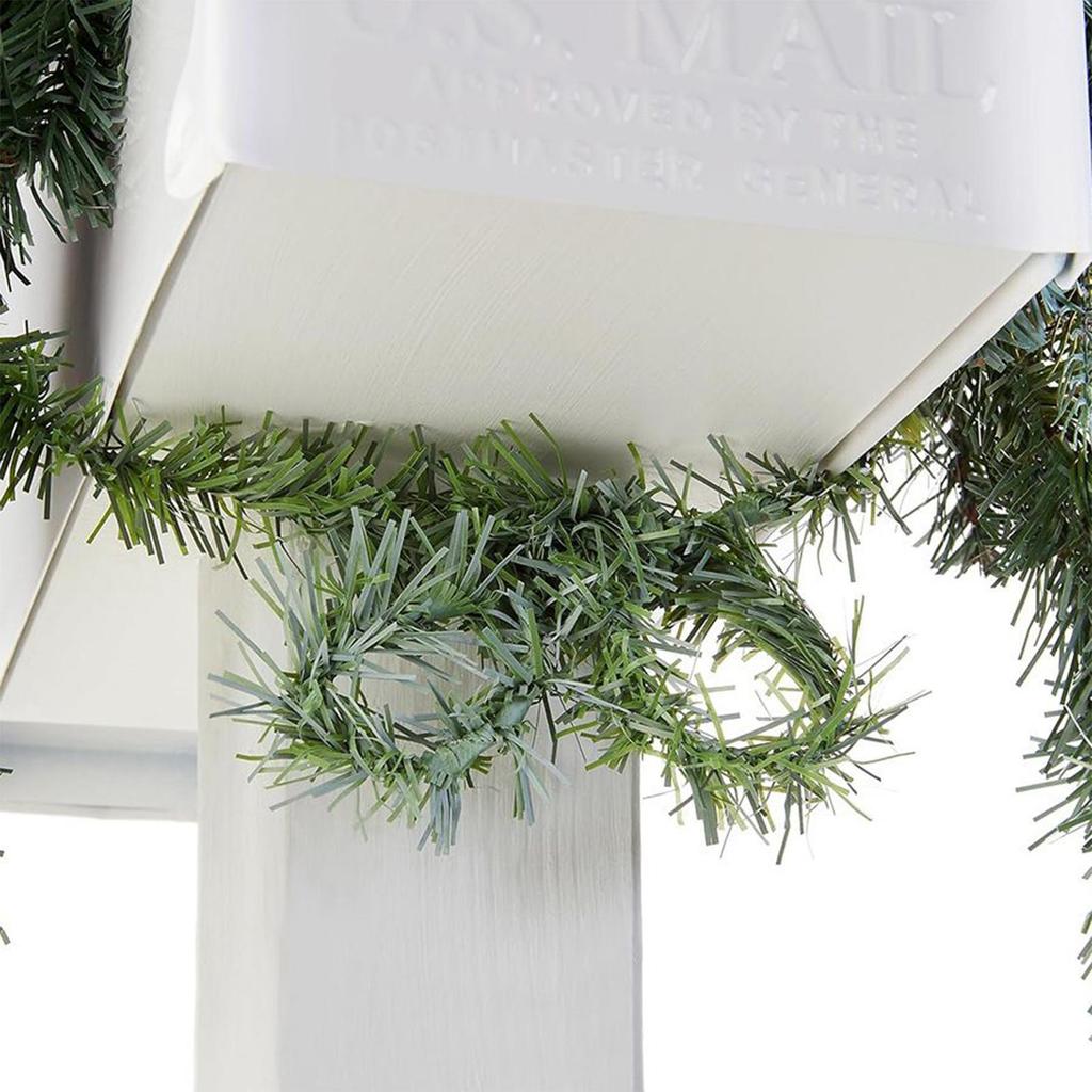 43.5 Inch Christmas Garland Artificial Pine Needle Mailbox Swag Wreath Winter Festival Front Door Wall Window Decoration