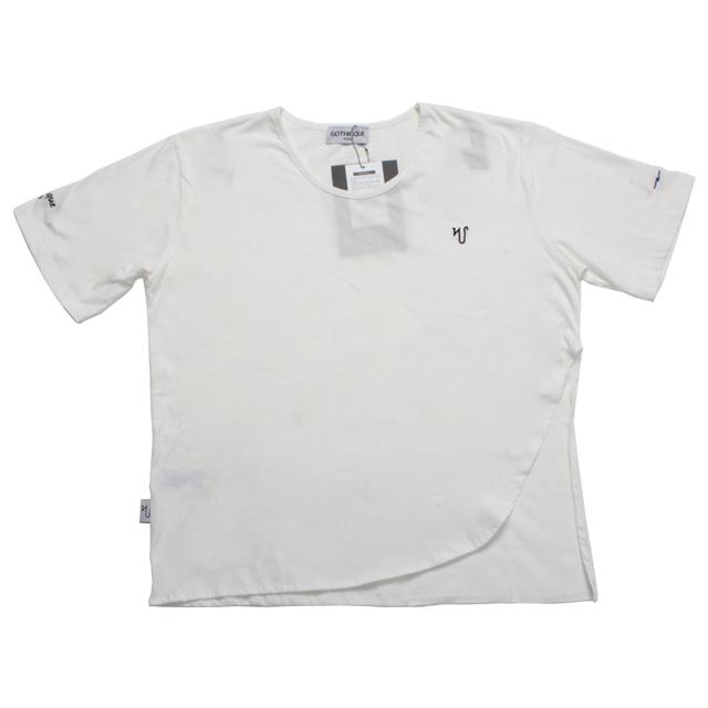 Godique Asymmetrical Basic T-Shirt White