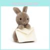 Cute Bunny Envelope Comforting Animal Plush Toy For Valentines Day And Birthdays