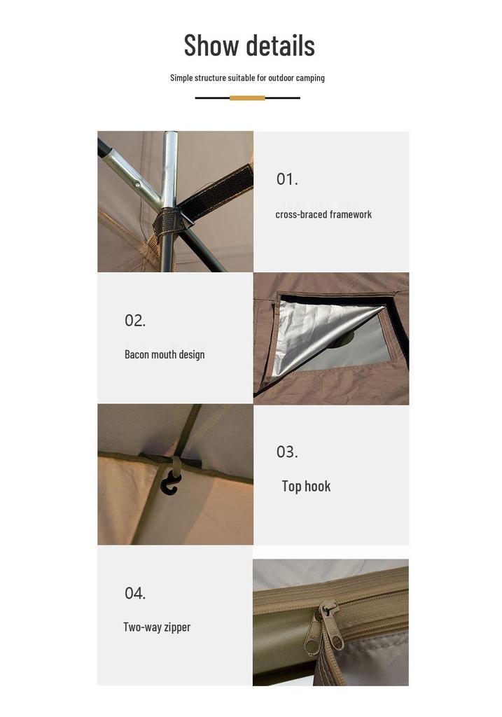 Bergkuppel Campingzelt: Großes Outdoor-Vordach für mehrere Gäste, ideal für Campingplätze und Selbstfahrer-Touren.