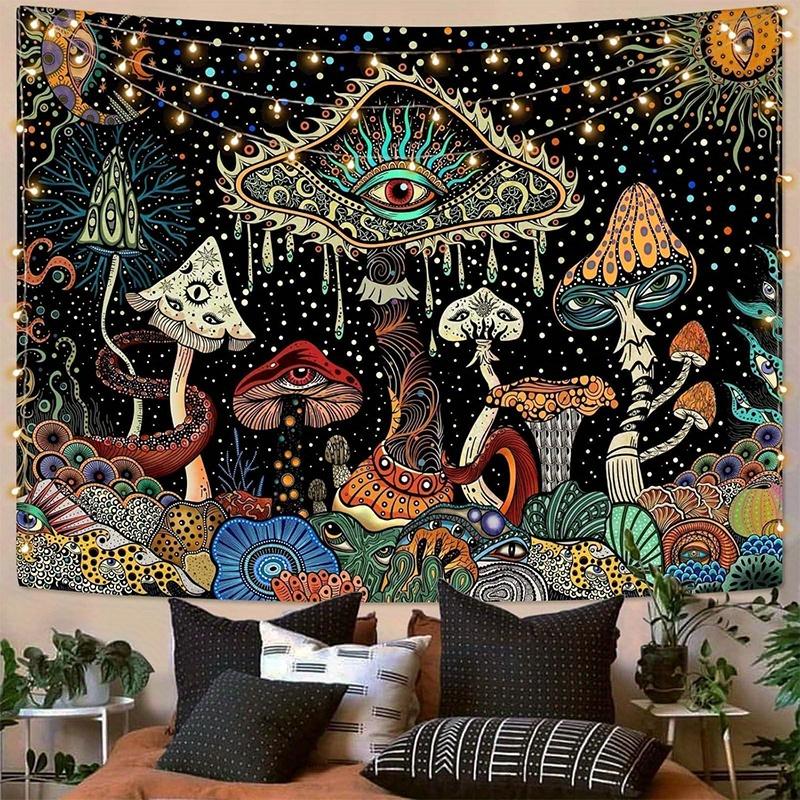 Eye  Mushroom Tapestry Background Cloth Hanging Cloth Bedroom Bedside Decorative Wall Cloth Rental Dormitory Tapestry
