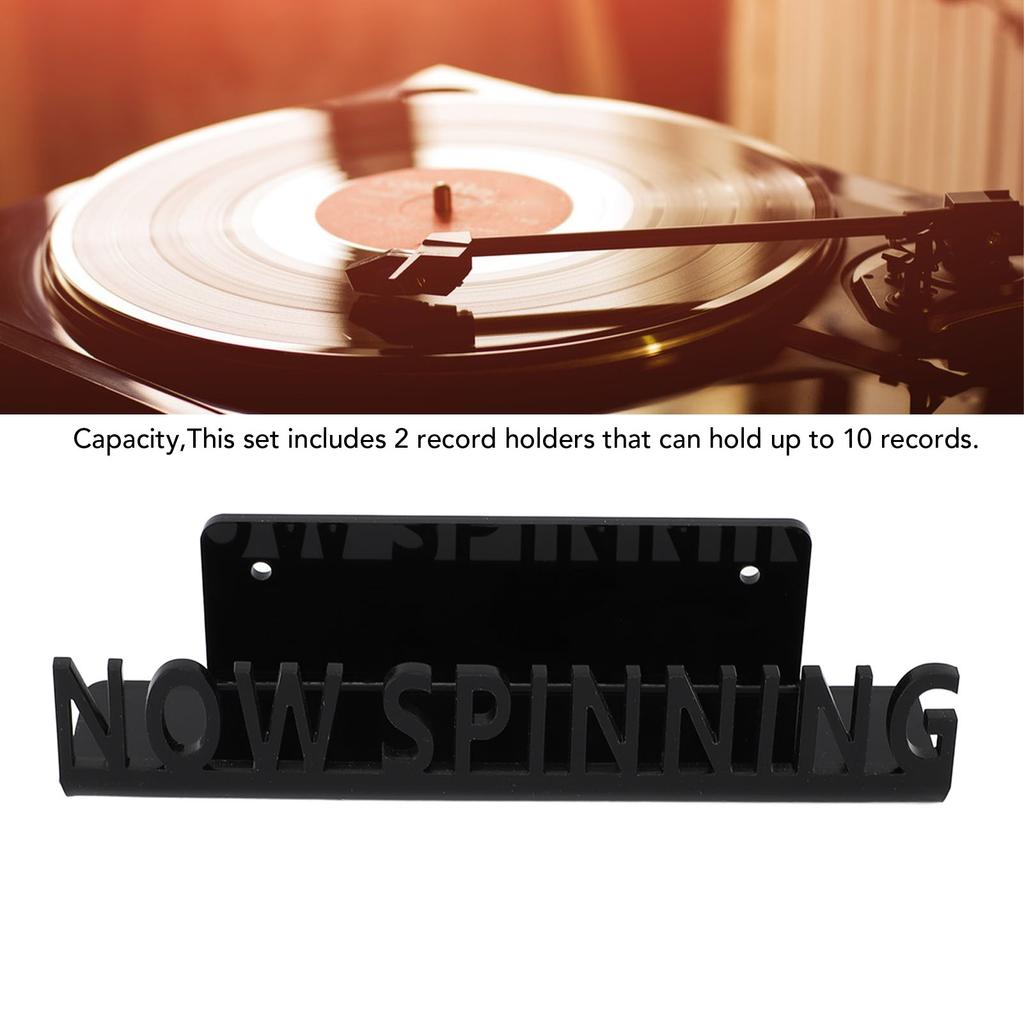 Record Display Stand Vintage Acrylic Space Saving Wall Mount Record Shelf for Home Living Room Bedroom
