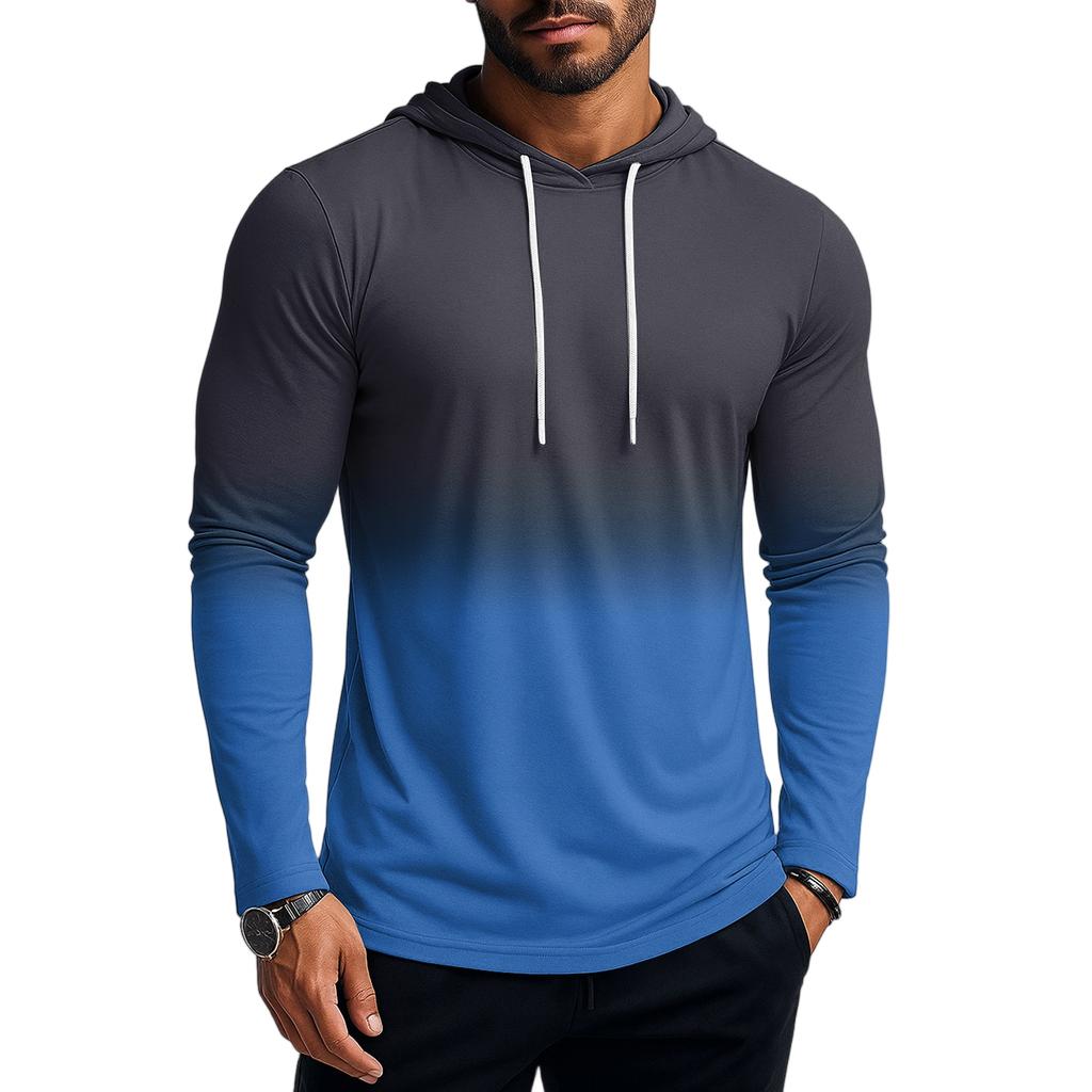 Herre Genser Løs Ensfarget Utendørs Varm Pustende T-skjorte Topp