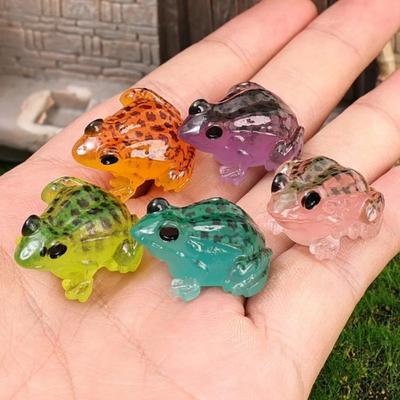 10ks Svítí ve tmě Svítící Žáby Figurky Miniatury Malá ropucha Model Zahrada Dekor do květináče