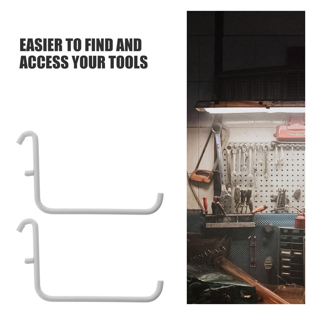 3Pcs Heavy Duty Iron Pegboard Hooks with Powder-Coated Finish for Garage Workshop Shed Organization Utility Hanging Tools Peg