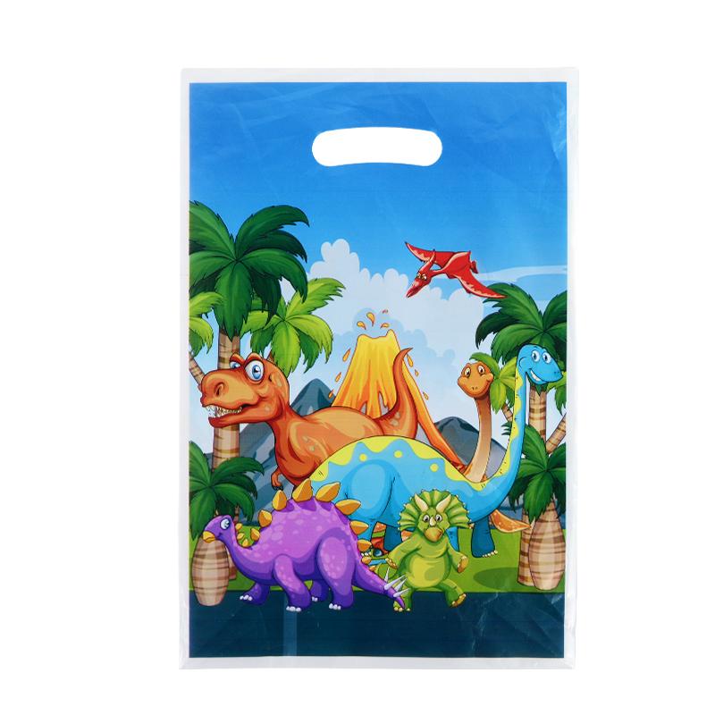 10/20/30pcs Dinosaur Gift Bag Kids Jungle Animal Birthday Party Decoration Supplies Plastic Candy Cookie Packaging Bag for Guest