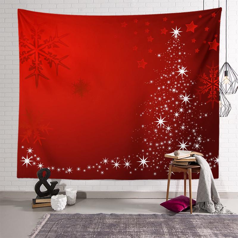 Christmas Tree Decoration Printed Pattern Tapestry Home Living Room Bedroom Wall Background Cloth Tapestry