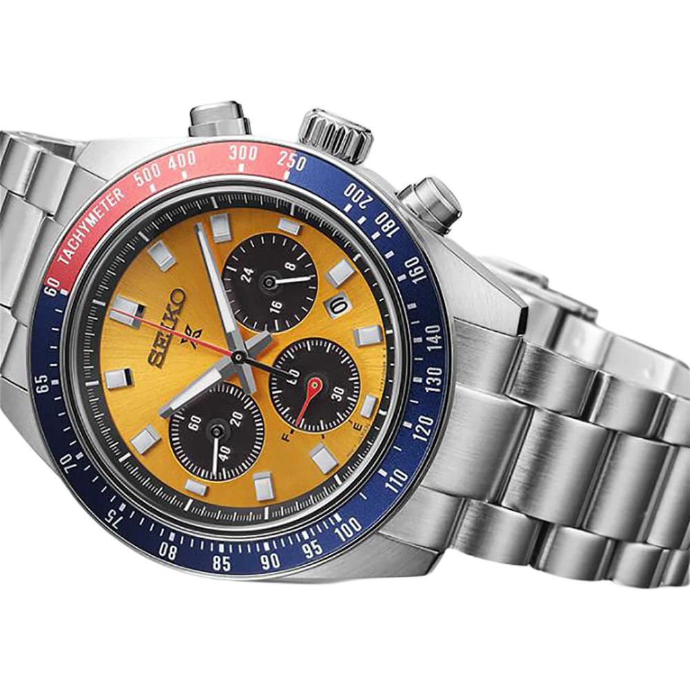 Seiko 100m Water Resistant Solar Quartz Movement Stainless Steel Strap Watch 41.4mm Men's Watches SSC947