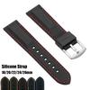 Universal Silicone Strap 18mm 20mm 22mm 24mm 26mm Sport Watchband for Seiko Waterproof Wrist Band Men Women Replacement Bracelet