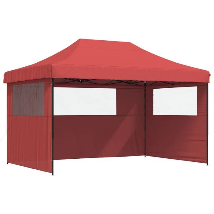 VidaXL Tente de réception pliable escamotable avec 3 parois latérales, tente, tente à auvent, auvent de gazebo 4004971