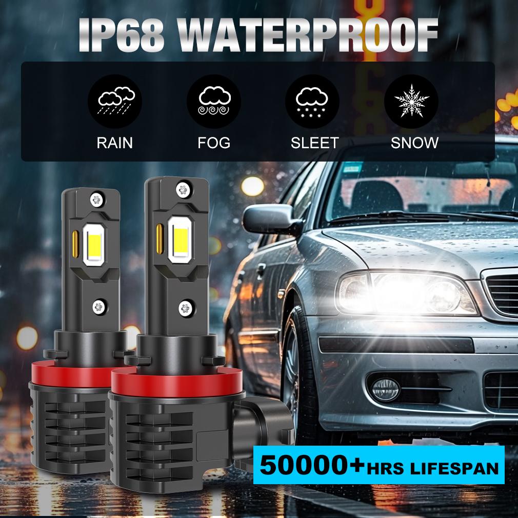 2ks Canbus H11 LED H8 9005 HB3 9006 HB4 LED žiarovky do predných svetlometov 6000K 60W 32000Lm Super jasné bez ventilátora 16-jadrové CSP DRL hmlové svetlo diaľkové svetlo