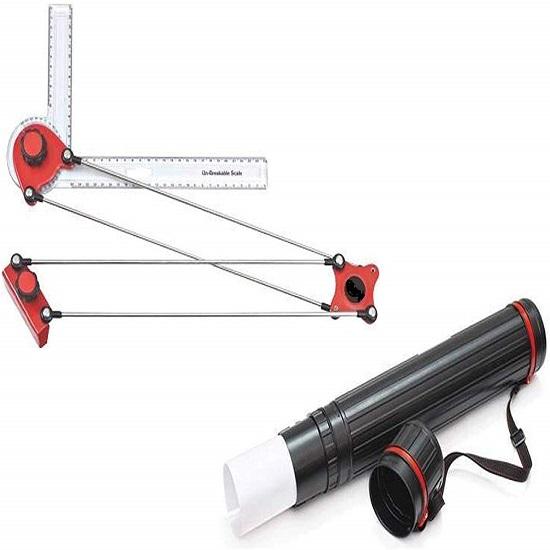 Mini Drafter Sheet Container Drawing Board Clip Set of 3 Pieces for Engineering Student 86.36 Cm