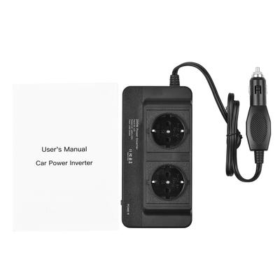 Convertitore di alimentazione per auto da 200 W Convertitore CC da 12 V a CA 220 V con 2 prese CA 4 porte USB Interruttore on/off