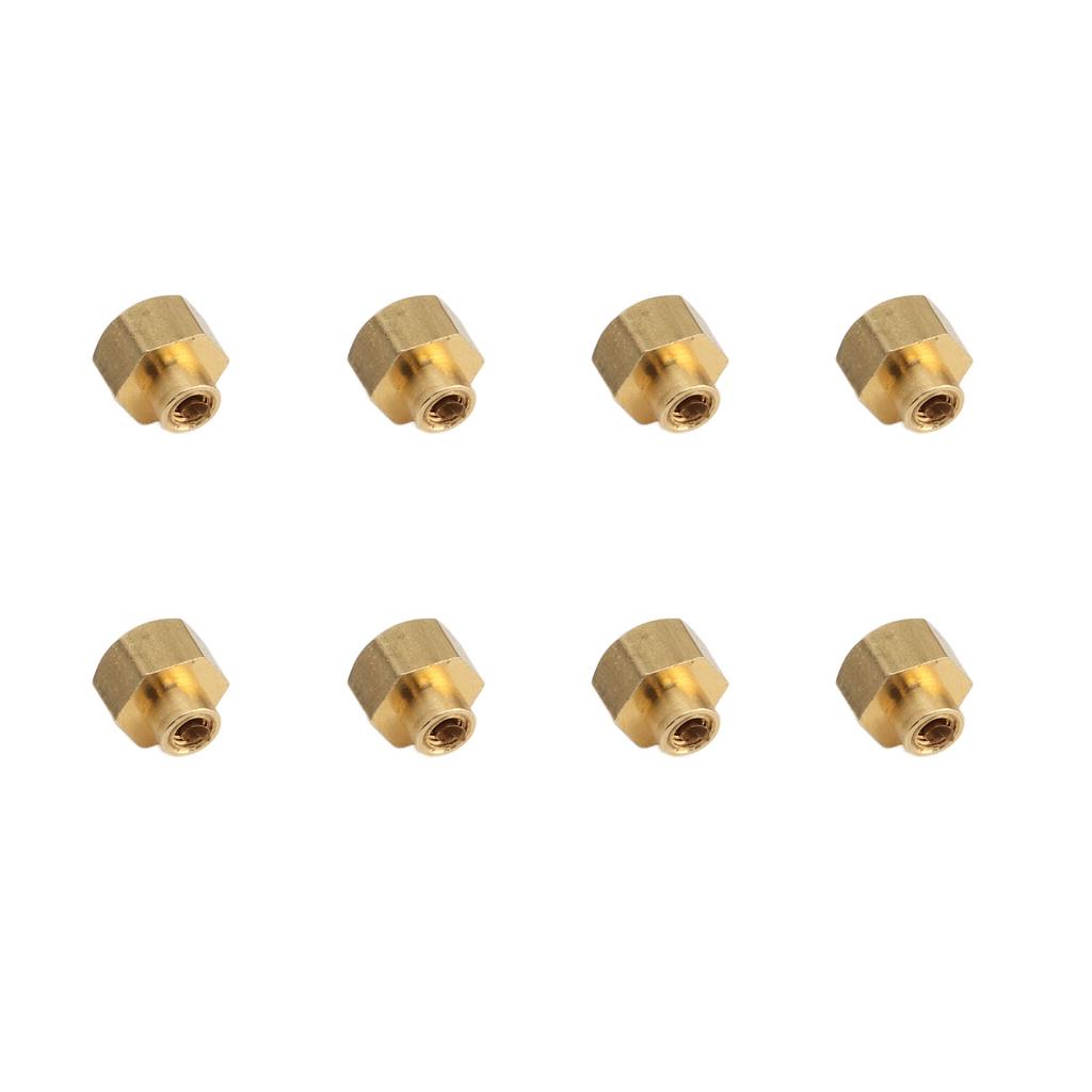 8Pcs 1 24 RC Hex Nut Brass Wear Resistant RC Wheel Lock Nut Replacement for Axial SCX24 5mm   0.2in