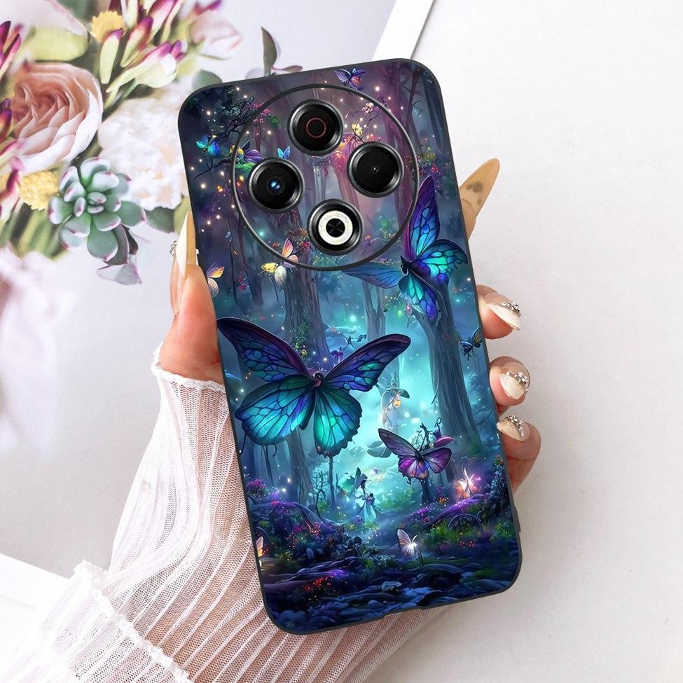 Case For Tecno Spark 30 4G Cover KL6 Cute Cat Fashion Butterfly Painted Casing For Techno Spark 30 Bumper