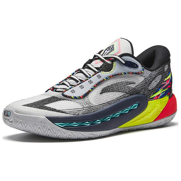 New Anta Tide 6 Cushioning Anti Slip And Wear Resistant Mid Top Basketball Shoes Men's Gray Black 112441106Q-3