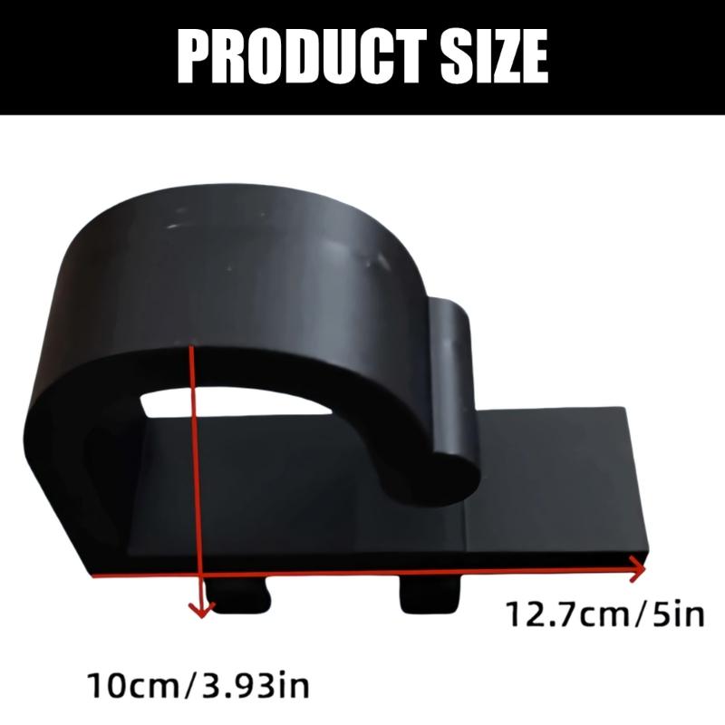 Kitchen Sink Hose Support Rack Black Guide Rest with Flat Base for Wash Area Storage Point, Utility Sink Hose Routing Use, Single Piece