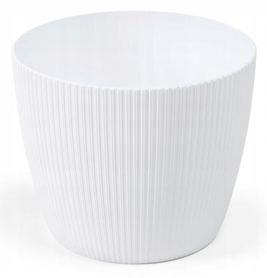 Magnolia Jumper Flowerpot, White Plastic Cover, 26 Cm