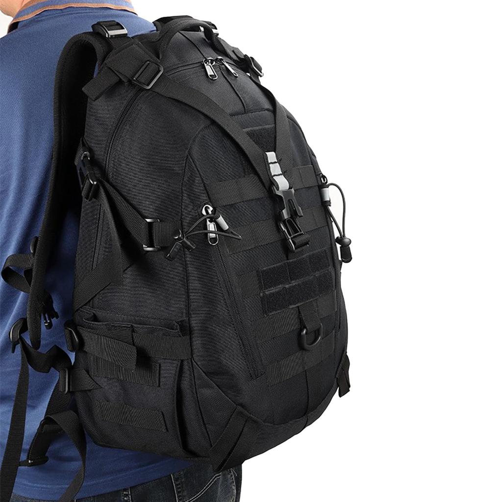 [LFNOLY] Men's Hiking Backpack, Military Style, 30L Large Capacity Backpack, Fits 15.6-inch Laptop, Breathable, Multifunctional, Travel Bag, Camping