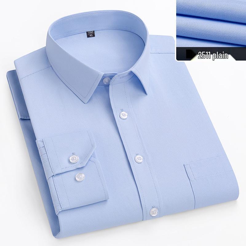 

Мужская белая твиловая рабочая рубашка с длинным рукавом, 40% хлопок 5XL