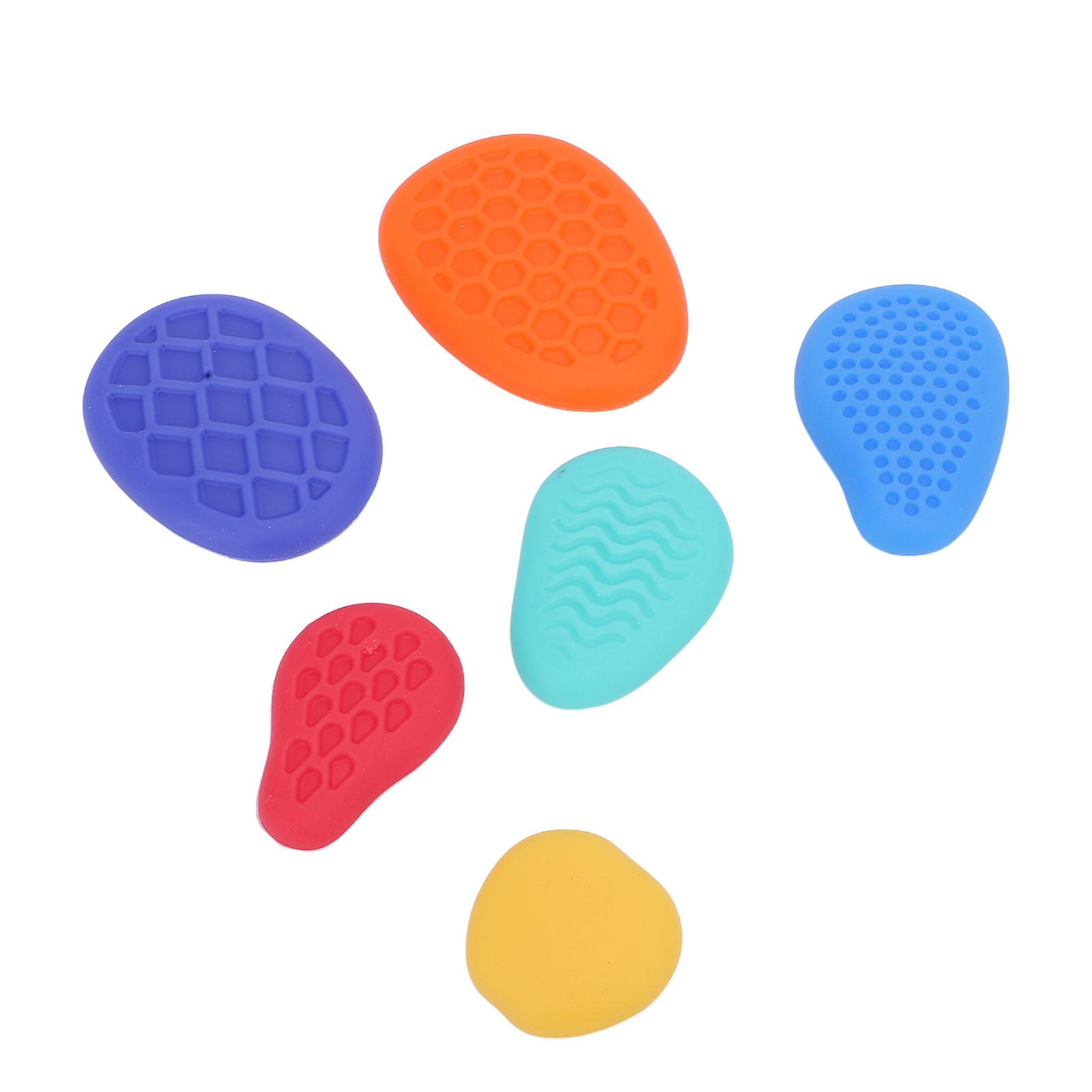 

6 шт. сенсорный камень игрушка текстурированная сенсорная игрушка кончик пальца силиконовый сенсорный камень для детей мальчиков