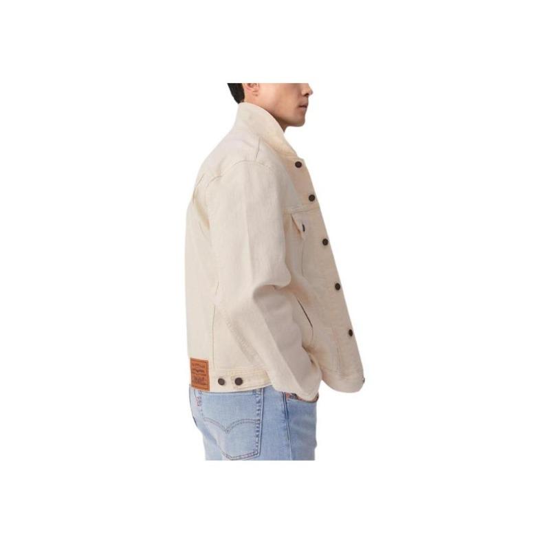 Levi's Men's Relaxed Fit Denim Jacket Off-White 002Y2-0001