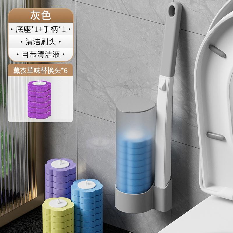 Disposable Toilet Brush, Sponge Replacement Head, Toilet Cleaning Brush Set, No Dead Ends, Decontamination, Household Disposable Toilet Brush