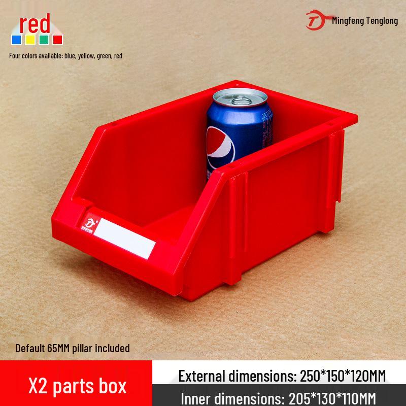 Angled Entry Heavy-Duty Plastic Storage and Organizer Box for Components and Hardware