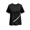 Women's Short Sleeve T,Shirt With Side Seam Adjusting Buckles Round Neck Casual Loose Fit Top