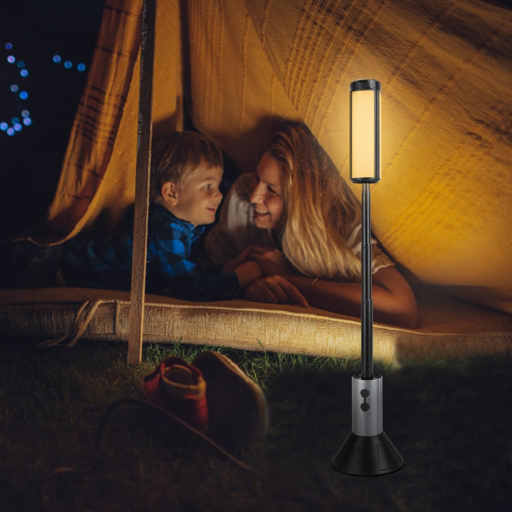 2-in-1 Rechargeable Camping Lantern & Flashlight, Telescopic Design with Hook, Multi-Use Outdoor Emergency & Work Light