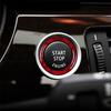 Red Carbon Fiber Engine Start Stop Button Ring Trim For BMW 3 E90 E92 E93 05-12