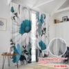 2pcs,2D Plane Printing Creative Curtains Butterfly Bloom Versatile Durable Polyester (without Rod) Decorations For Home Perfect