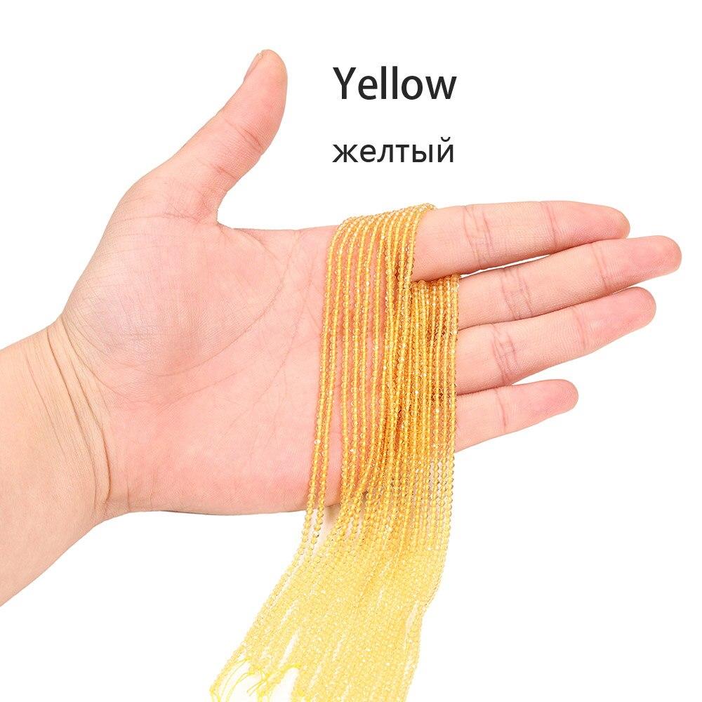 

150 шт./лот 2 мм кольорові грановані скляні круглі кришталеві намистини з розпірними намистинами для виготовлення ювелірних виробів своїми руками.