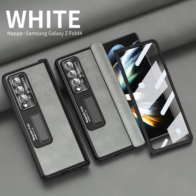 Magnetic Hinge Protective Case For Samsung Galaxy Z Fold 4 5g With Front Film Lens Cap Zfold4 All -Inclusive Case Fold4 Funda