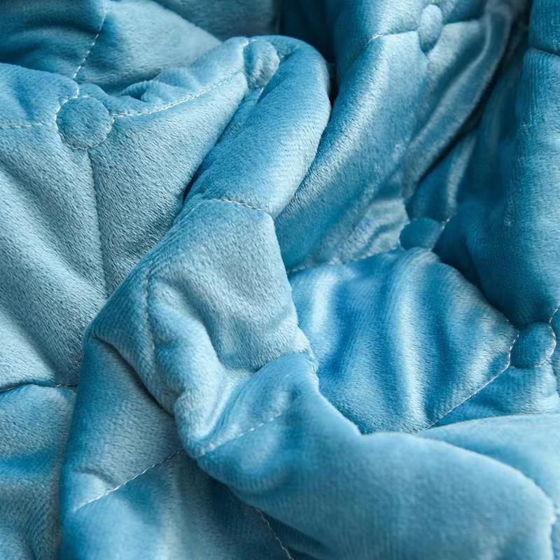 Super Soft Velvet Quilted Mattress Cover Warm Coral Fleece Customized Size Bed Pad Protector Cover Not Included Pillowcase