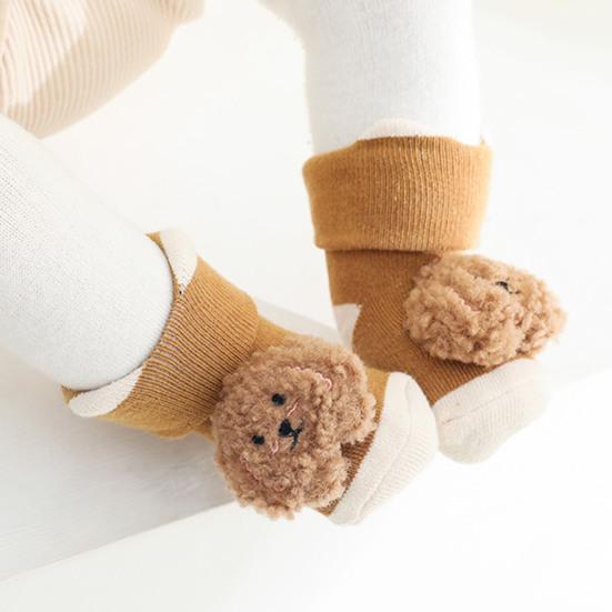 1 Paar elastische, dickere Babysocken aus Baumwolle, schöne, gut gewebte Kleinkindsocken für zu Hause