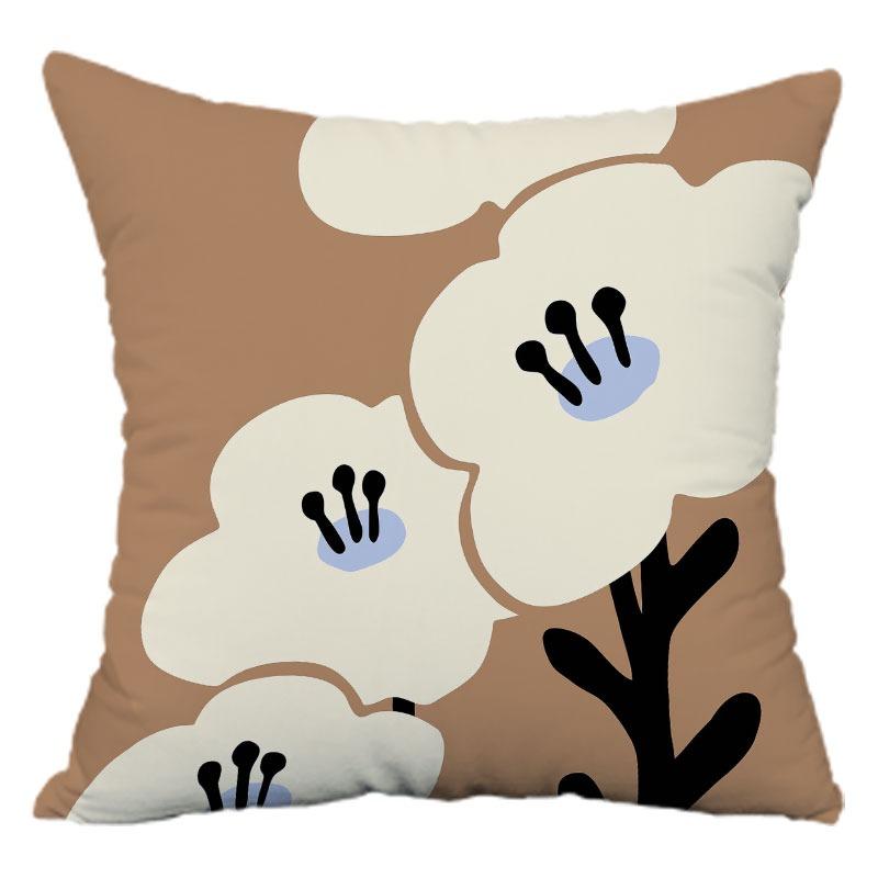 Simple Flower Pattern Pillowcase Dormitory Decoration Office Living Room Sofa Home Pillowcase