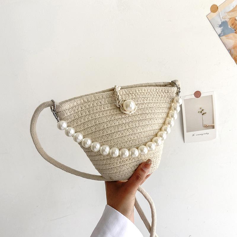 Korean Style 2025 Women's Straw Woven Bucket Bag - Fashionable and Unique Crossbody Shoulder Bag