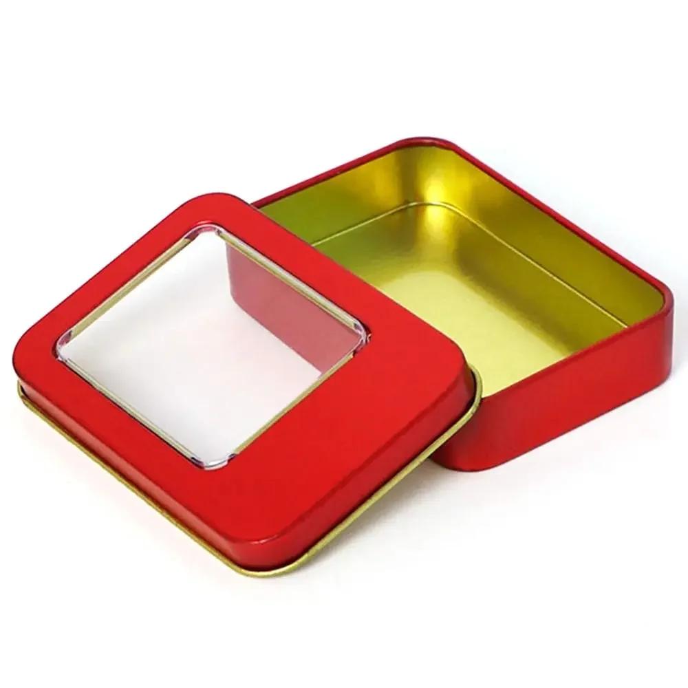 1Pc Aluminum Tin Jar U-disk Metal Packaging Box Key Buckle Case Candy Box Candle Iron Box Tea Can Refillable Cosmetic Container