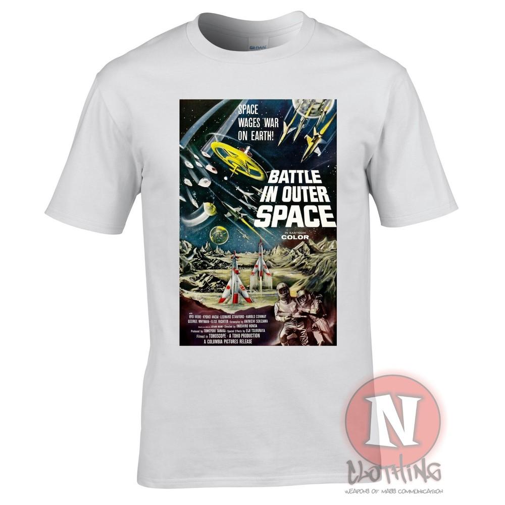 Batalla En Outta Espacio Camiseta Clásico Japonés Ciencia Fiction Movie Póster