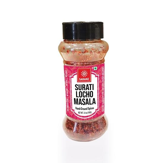SARANZ Surati Locho Masala Perfect for Cooking, Ready To Use, No Added Colours, Spice Powders -100 Grams Bottle