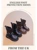 2026 Girls' Two-Layer Leather Winter Boots: Fashionable, Versatile, Warm Short Boots for Middle and Big Kids