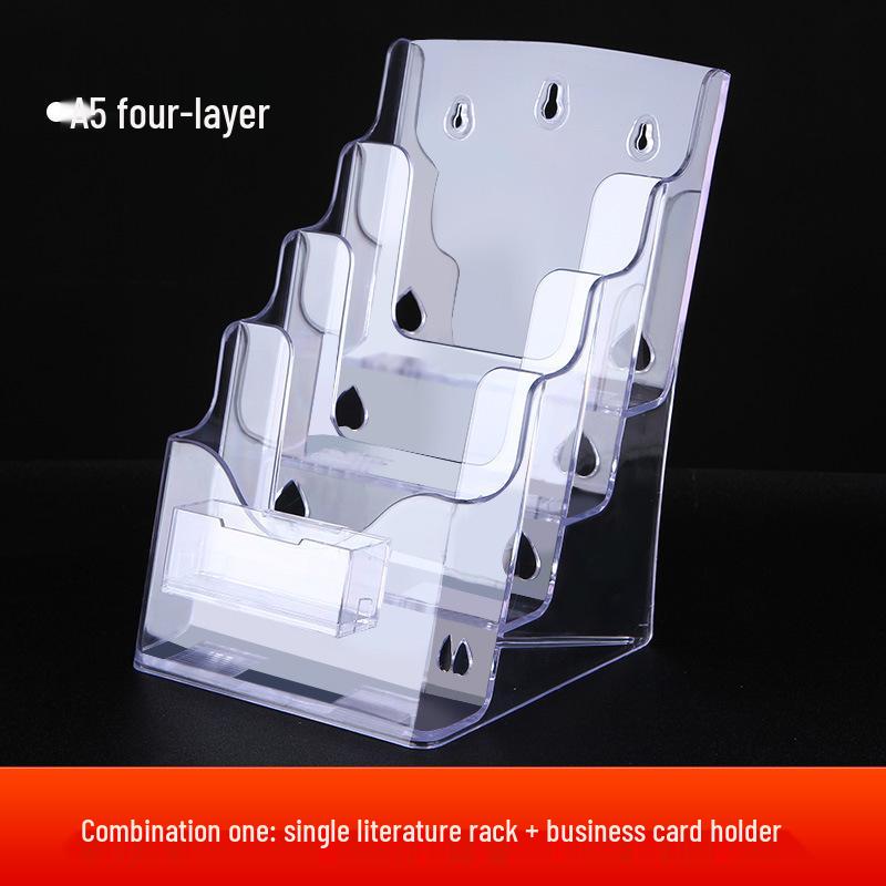 A4 Acrylic Three-Layer Brochure and Leaflet Display Stand