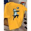 European sizes Cat Volleyball Print Casual Fashion Short Sleeve T-Shirt - New Summer Clothing Children