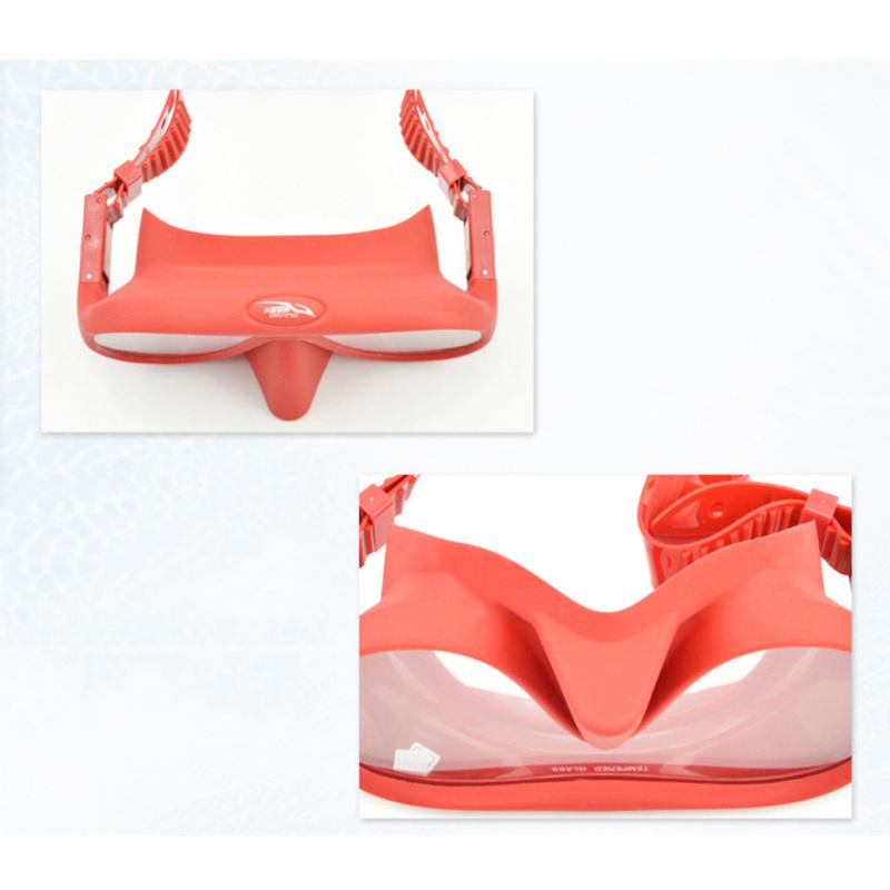 Mască profesională de scufundări subacvatice Scuba Free Diving Mască de snorkeling Cadru mare din silicon flexibil