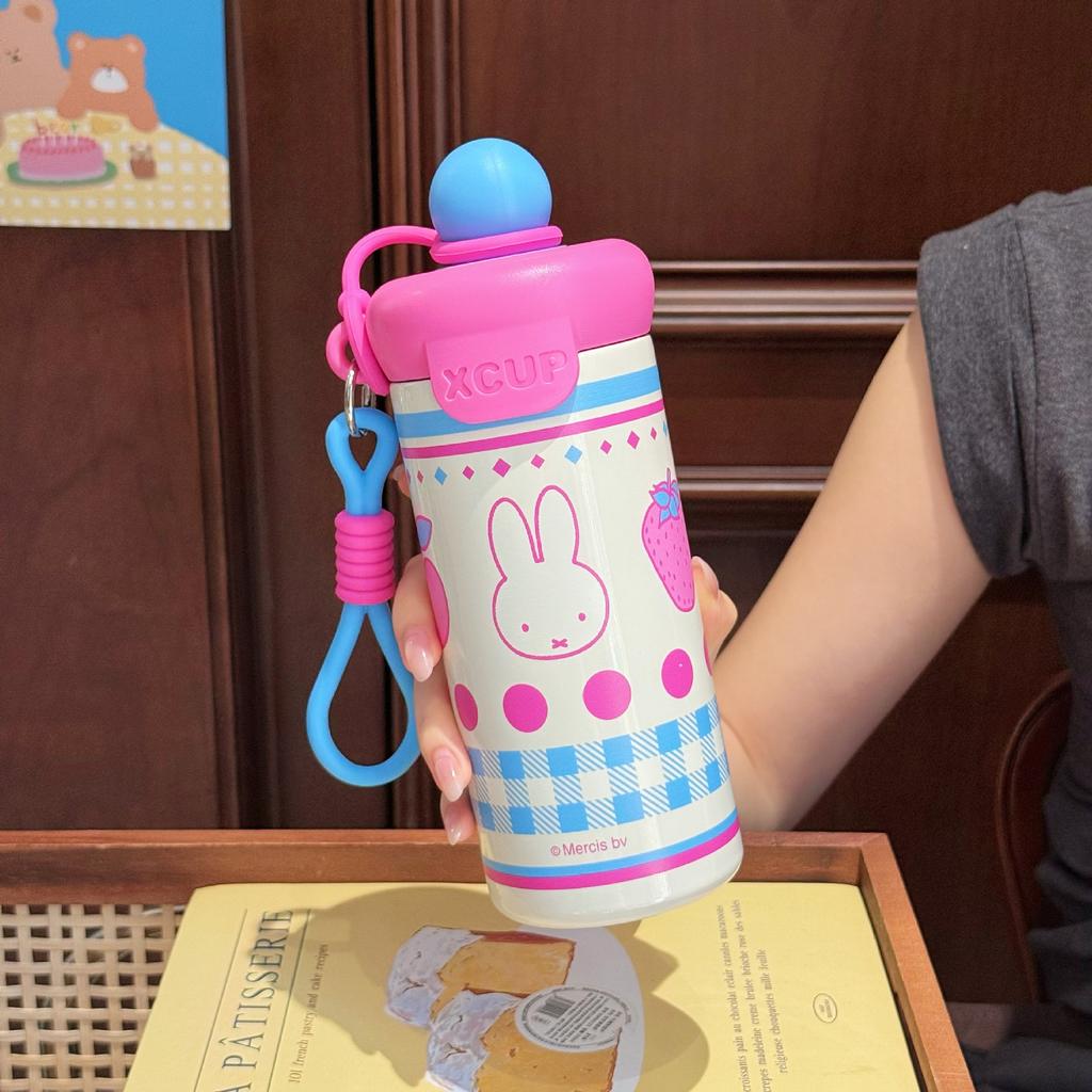 Stainless steel float ball thermos cup large capacity portable coffee cup cartoon creative student cup