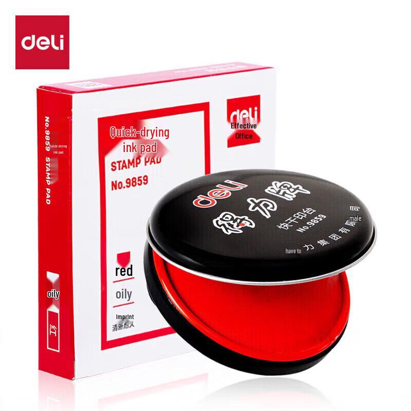 Deli Quick-Dry Red Ink Pad