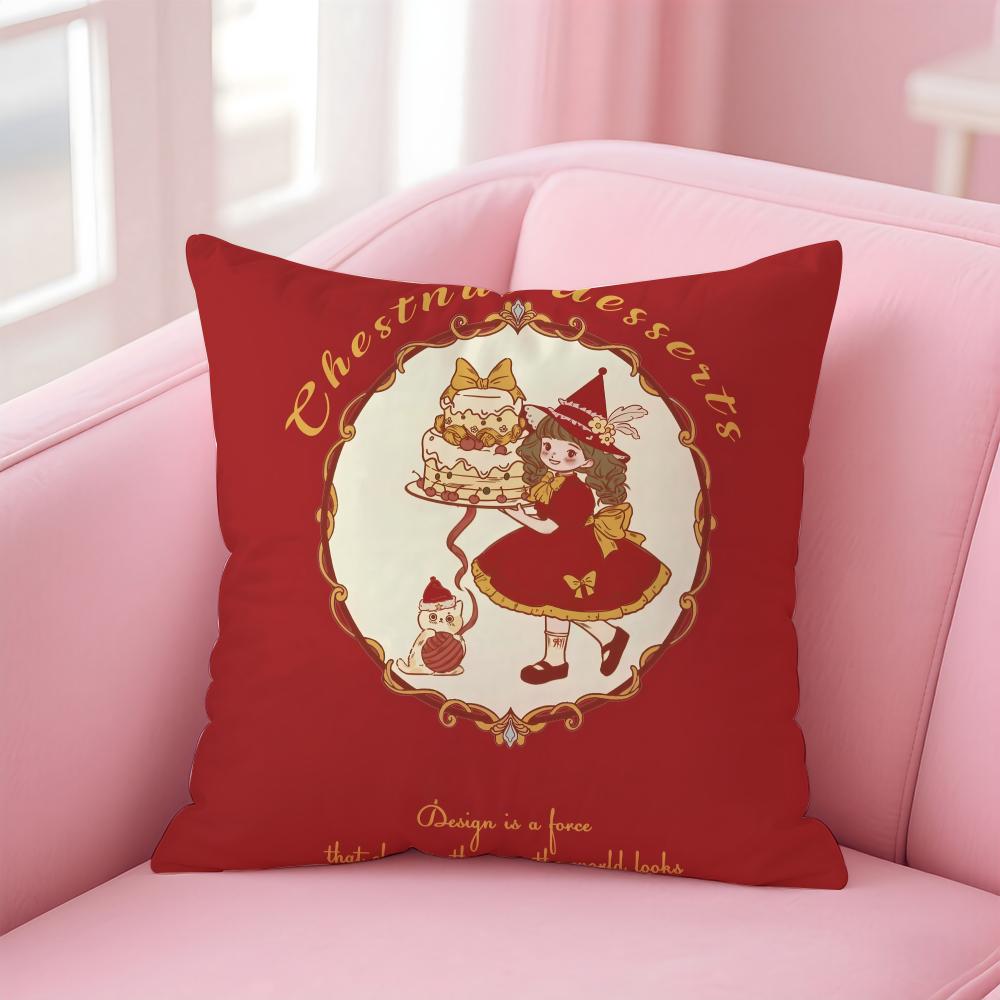 

Cute girl Funy Abstract Art Cushion Cover Linen Pillowcase Cover Soft Decor for Sofa Home Room 30X30cm