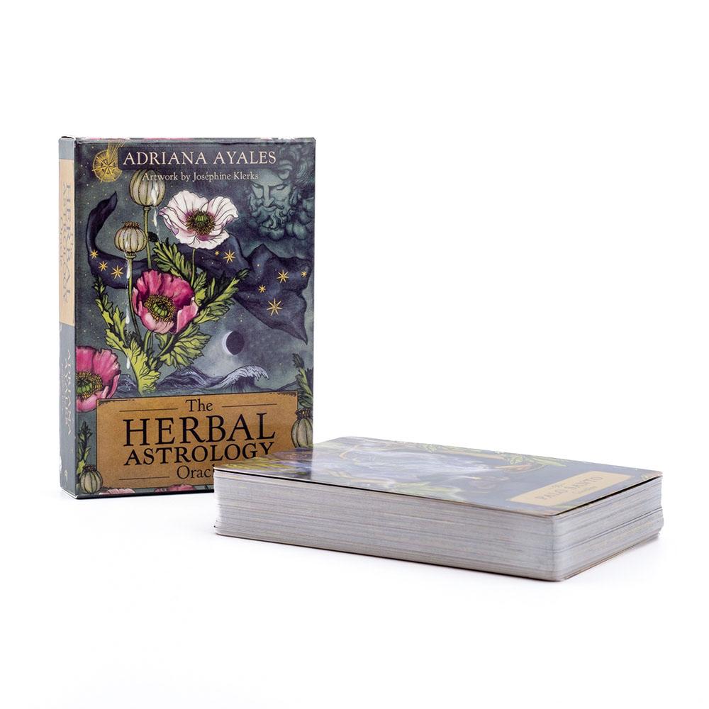 Herbal Astrology Oracle Gra Planszowa Talia 55 Kart do Alchemizowania Starożytnego Roślinnego Uzdrowienia i Mądrości Astrologicznej Karta