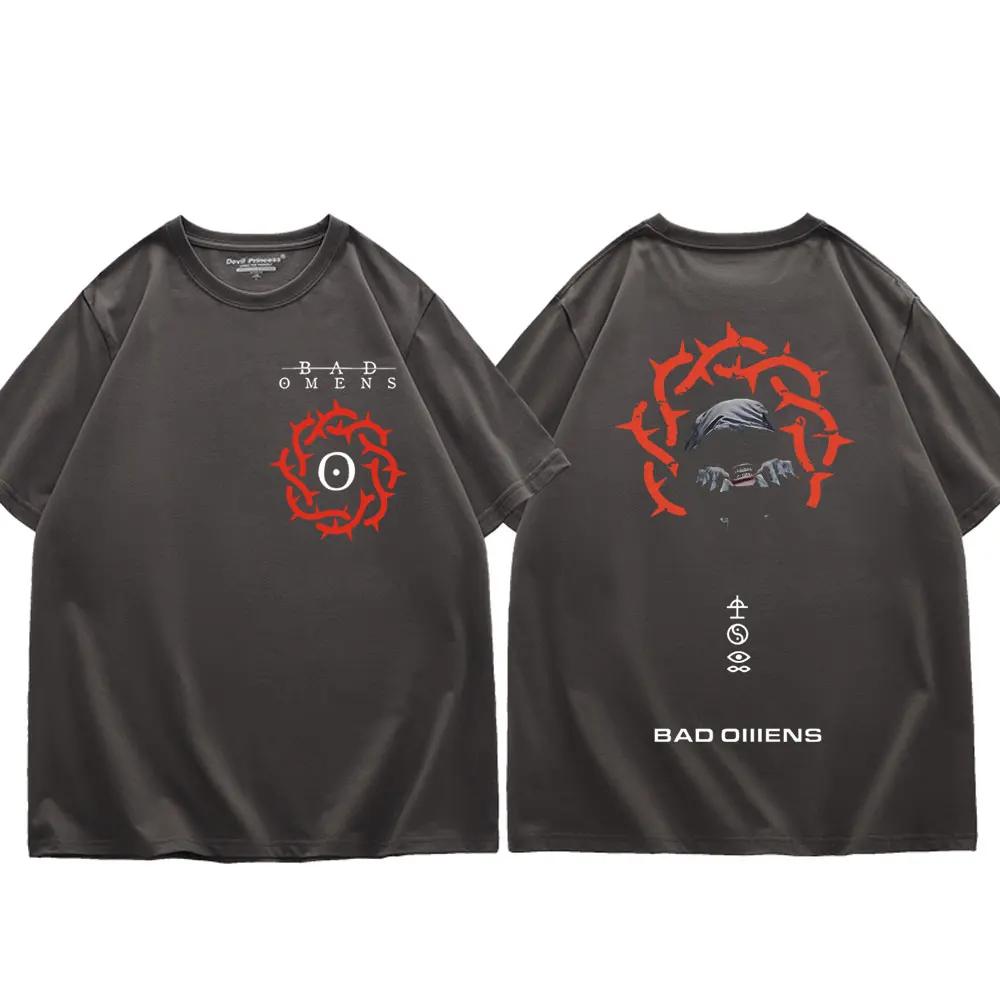 Koszulka graficzna zespołu rockowego Bad Omens A Tour of The Concrete Jungle Tour Koszulki Męskie Damskie Moda Gotycka Koszulki Vintage